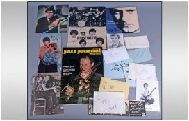 Pop Music Autograph Collection, wonderful signatures to include Jerry Lee Lewis, The Shadows, Gene