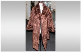 Musquash Three Quarter Length Ladies Coat, fully lined. Cuff sleeves. Hook & loop fastening. Slit