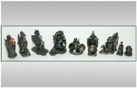 Collection Of Pewter Figures Including dragons, wizards etc. Mostly Roger Gibbons etc