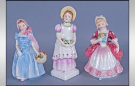 Three Royal Doulton Figures compriisng 'Emma' HN 2834 6 inches tall 'Wendy' HN 2109 5.75 inches