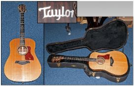 TAYLOR 710 Limited Edition Acoustic Guitar with deep Venetian cutaway, built in 1992, 1-11/16"