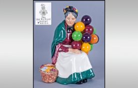 Royal Doulton Figure. HN 1315 Old Balloon Seller. Colour Green, Purple And White. Issued 1929-