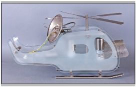 Glass Helicopter Light in the Modern Style 23 inches in Width and 12 inches in High.