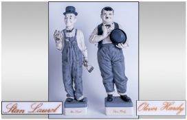 Algora Laurel & Hardy Figures. 14" & 13.5" in height. Limited Edition Number 100 & 136 of 250.