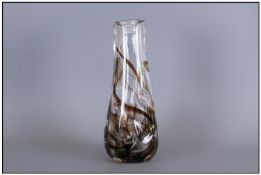Whitefriars 1960's Streaky Knobbly Vase, The Sinuous Sculptural Vase was designed by William