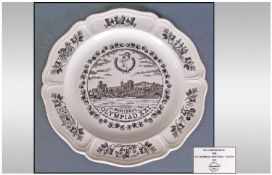 Wedgwood Queensware Montreal Olympic Plate 1976. Boxed.