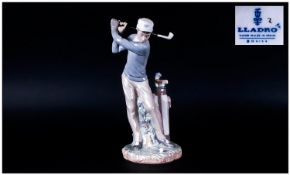 Lladro Figure 'Golfer' model number 4824, issued 1972. 10.5" in height. Excellent condition.