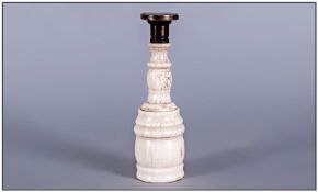 A 19th Century Engine Turned Ivory and Brass Seal. Height 4 Inches.