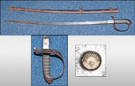 British Coldstream Guard Officers Sword, 1854 pattern. With etched blade.