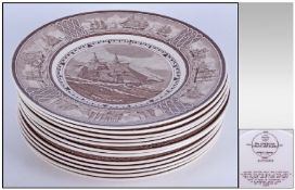 Collection of The American Sailing Ship Wedgwood Plates (12) in total. Each Depicting various