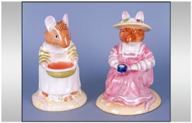 Royal Doulton Brambly Hedge Series - 1. Mrs Toadflax, issued 1985 - 2. Mrs Saltapple, issued 1982. [