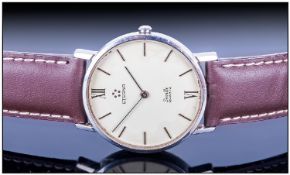 Gents Eterna Seville Quartz Wristwatch, Stainless Steel Case, Leather Strap