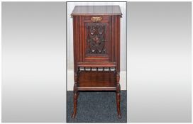 Edwardian Mahogany Fold Down Front Music Cabinet, 34" in height, 16" in width, 12" in depth