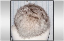 Blue Fox Fur Hat, fully lined.