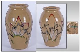 Moorcroft Small Vase Toadstools Pattern Circa 2009. 4.25" in height. Excellent condition.