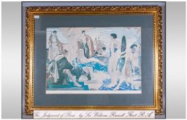 Sir William Russell Flint R.A. Limited Edition Mounted and Framed Behind Glass Coloured Print Titled
