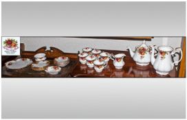 Royal Albert 'Old Country Roses' Part Teaset including 6 cups and saucers, 6 side plates, sandwich