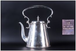Elkington & Co Silver Plated Large & Impressive Teapot, Circa 1900. Stands 11.5" in height.