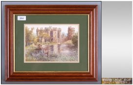 Ken Cherrington A View Of Bodian Castle, Sussex, inscribed on face & signed. Watercolour. 6.5x9.25".