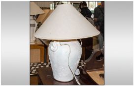 John Thompson Designer Lamp 'Rainbow Lamp' by Vangaurd  Plaster effect bases with cream shades.