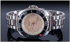 Fat Face Gents Stainless Steel Date Just Wrist Watch, FF1 8827, PH1 16581. Rotating Bezel. Excellent