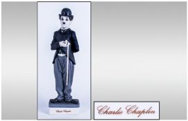 Algora Charlie Chaplin Figure Holding walking stick. 13.5" in height. Limited edition Number 43/250.