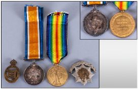 Military Interest Comprising 2 WW1 Medals, both awarded to 78544 PTE W J LIVESEY CHES R, & two