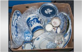 Box Of Assorted Items, Mainly Oriental & Wedgwood.