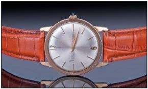 Accurist Automatic 9 carat Gold Cased Gents Wrist Watch. Fitted to tan leather strap, cabochon cut