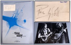 Thin Lizzy Pop Group Autograph, A UK Tour Programme with three autographs inside, plus Phil Lynott