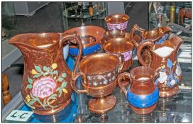 Collection Of Lustreware Including graduating jugs, bowls, goblets etc.
