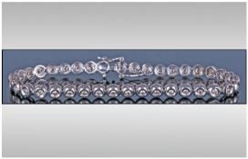 18ct White Gold Diamond Tennis Bracelet. estimated weight 1ct.