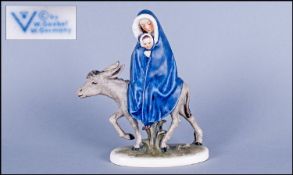 Goebel Figure Of Mary & Jesus Riding On A Donkey Marked to the base 'W. Goebel West Germany'