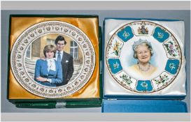 Royal Doulton Cabinet Plate to Celebrate the 90th Birthday Year of Queen Elizabeth. In Original Box.