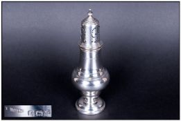 Silver Sugar Caster Of Good Quality Hallmark Birmingham 1913. 5.75" in height.