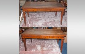 Late 19th/Early 20th Century Matched Pair Of Large Library/Writing Tables, both of plain