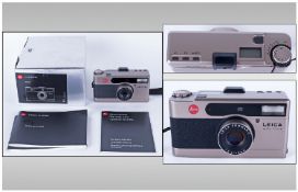 Leica Minilux Camera  18 006 Complete With Box And Guide, Appears To Be In Good Condition