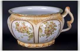 Staffordshire Decorative Pottery Chamber Pot. 8.5"