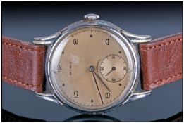 Mimo Manual Wind 1940's Vintage Steel Wristwatch. Working order & in good condition.