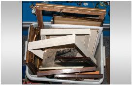 Box of Assorted Pictures and Picture Frames