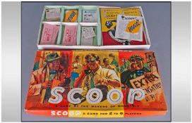 Waddington's Scoop Game, for 2-6 players, involving the newspaper business, copyright 1955; complete
