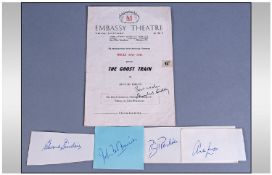 Dads Army Collection Of Autographs, 5 autographs, Arthur Lowe, Edgward Sinclair, Bill Pertwee,