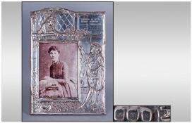 Walker & Hall Impressive Art Nouveau Romeo & Juliet Photo Frame decorated with raised images of