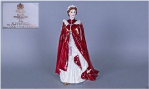 Royal Worcester Figure Queen Elizabeth II, The Queens 80th Birthday, dressed in the robes of the