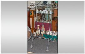 Chrome Shop Display Clothes Stand.