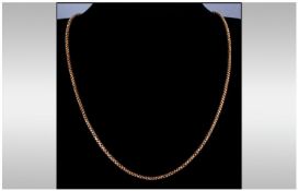 Victorian 15ct Gold Chain, Marked 15ct. Belcher design. 18`` in length. 7.6 grams.