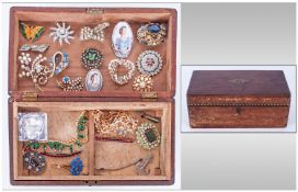 Box Of Various Costume Jewellery Including brooches etc.