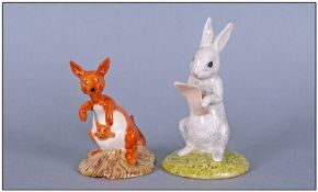 Royal Doulton Winnie The Pooh Collection. 1, Rabbit reads the plan. 2, Kanga. Both with original