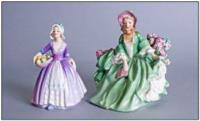 Two Porcelain Figures comprising Royal Doulton Lydia HN 1907 and Janet Reg No 778640 5.5 and 4.5
