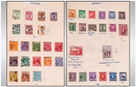 Fabulous Australian Stamp Album. Featuring Roos to 5/-, George V to ¼d, a 1940 imperial forces 6d (